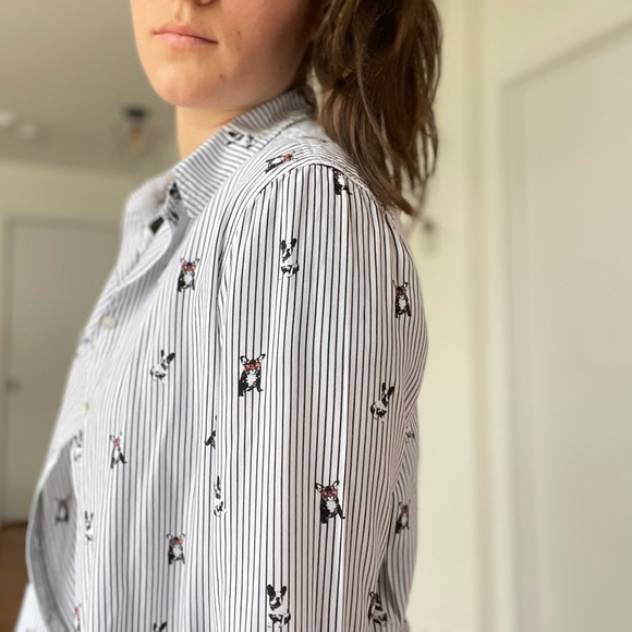 Blouse with french bullgods - Picture 3 of 6